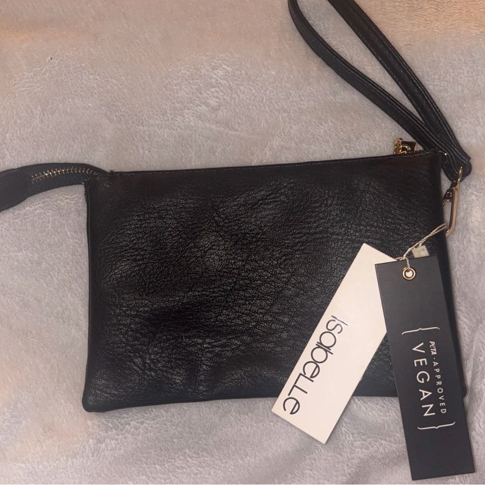 NWT Isabella PETA-Approved Vegan Leather Wristlet Clutch
